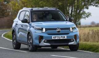 Citroen C3 Aircross being driven in the UK - front cornering 